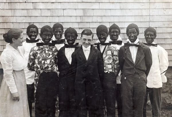 HINE: MINSTRELS, 1916. Working Boys Glee Club and Minstrel Group, Fall River, Massachusetts