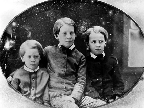 HORACE MANN: CHILDREN. Children of the American education reformer Horace Mann. From left