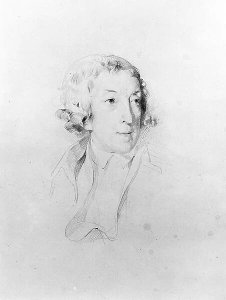 HORACE WALPOLE (1717-1797). 4th Earl of Orford. English man of letters and collector. Pencil drawing, 1795, by Sir Thomas Lawrence