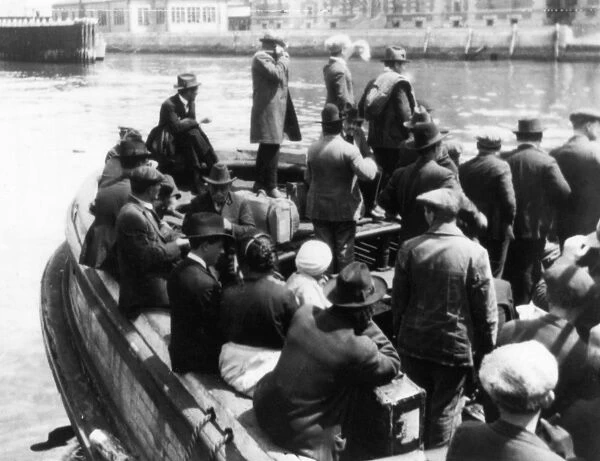 IMMIGRATION: QUOTAS, 1923. A group of would-be immigrants, rejected because of
