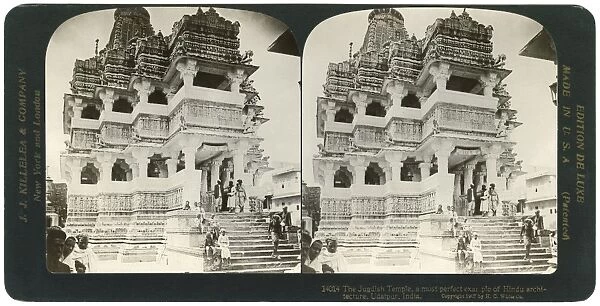 INDIA: JAGDISH TEMPLE, c1907. The Jugdish Temple, a most perfect example of Hindu architecture
