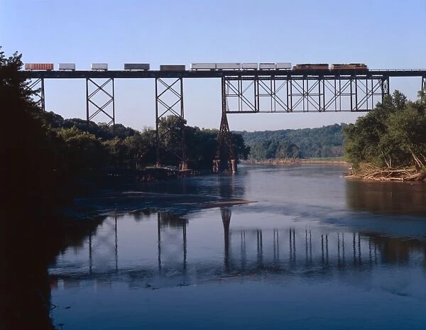 IOWA: RAILROAD, 1995. The Chicago & North Western Railroad Viaduct, built in 1901