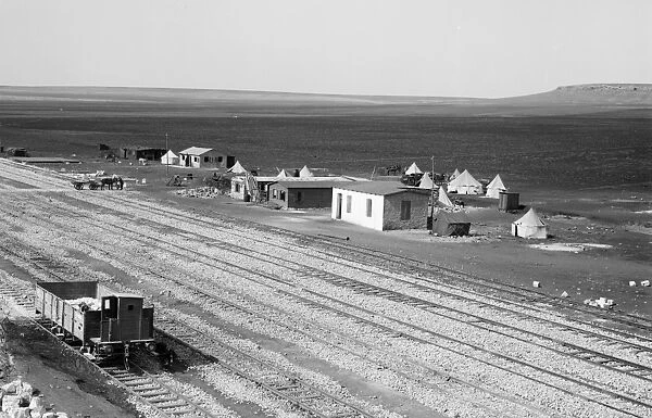IRAQ: BAGHDAD RAILWAY. Construction camp along the Baghdad railway, funded
