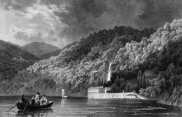 ITALY: LAKE COMO, 1838. Lake Como in Lombardy, Italy. Lithograph, French, 1838