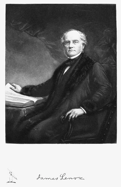JAMES LENOX (1800-1880). American bibliophile and philanthropist. Mezzotint, American