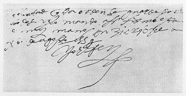 KING PHILIP II OF SPAIN (1527-1598). King of Spain, 1556-1598. Autograph signature