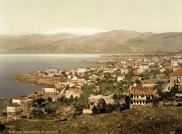 LEBANON: BEIRUT, c1895. View of Beirut, Lebanon. Photochrome, c1895
