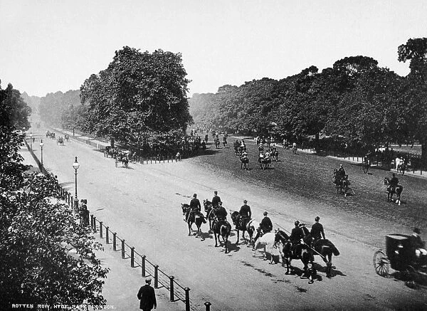 LONDON: ROTTEN ROW, c1900. View of Rotten Row, on the south side of Hyde Park, London, England