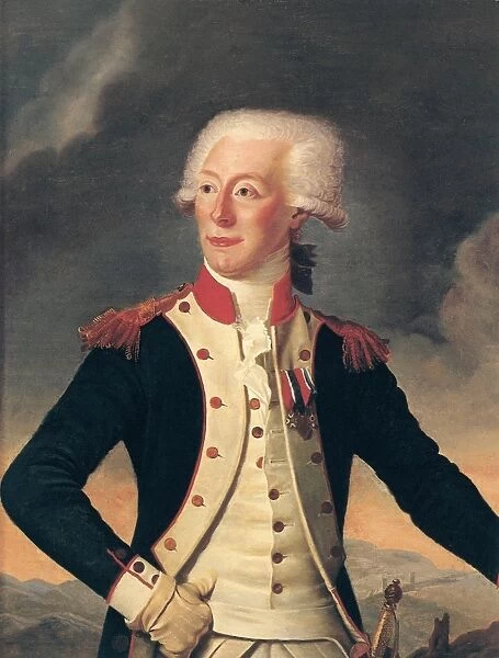 MARQUIS DE LAFAYETTE (1757-1834). French soldier and statesman. Oil on canvas by Joseph Boze