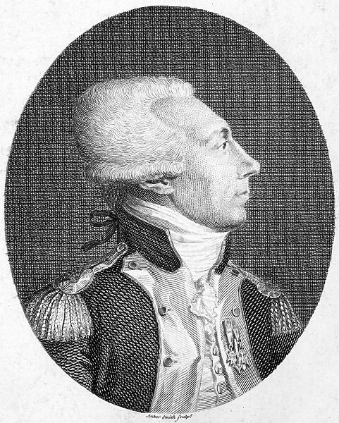 MARQUIS DE LAFAYETTE (1757-1834). French soldier and statesman. Line engraving, English, 1800