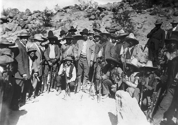 MEXICO: REVOLUTIONARIES. Mexican Revolutionary General Pascual Orozco and his staff
