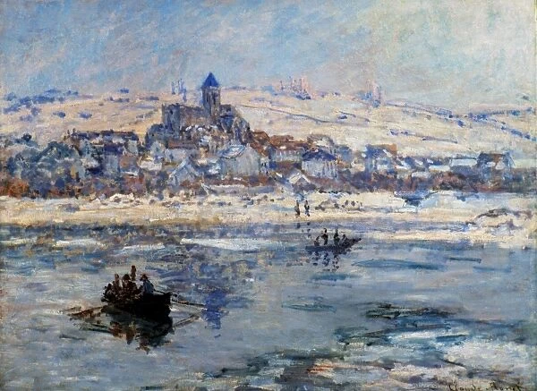 MONET: VETHEUIL  /  WINTER. Claude Monet: Vetheuil in Winter. Oil on canvas