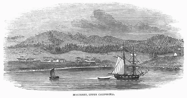 MONTEREY BAY, CALIF. 1849. Wood engraving