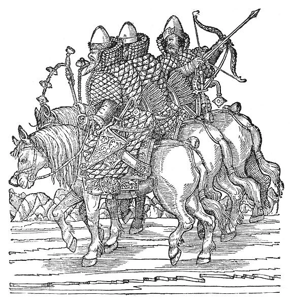 MOSCOW: WARRIORS, 1557. Muscovite warriors riding on horseback