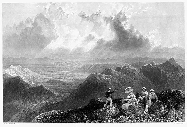 NEW HAMPSHIRE, 1839. View of Mount Jefferson, New Hampshire. Line engraving, English, 1839, after William Henry Bartlett