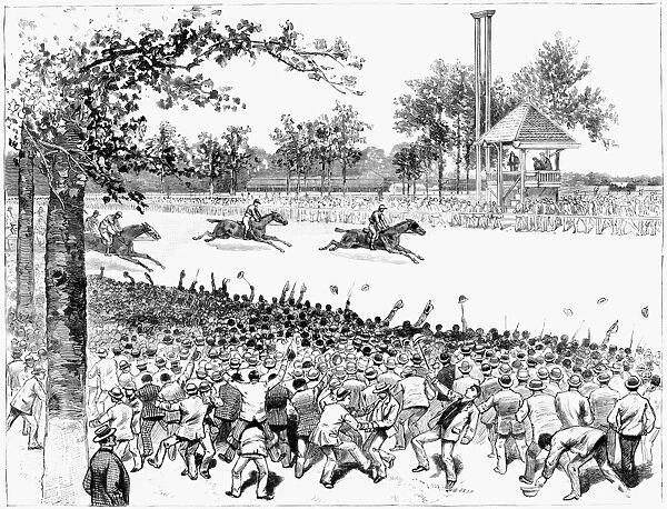 NEW YORK: HORSE RACE, 1887. The Great Suburban Race on the Course of the Coney