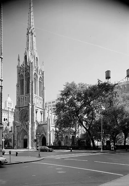 NYC: GRACE CHURCH, c1970. Grace Church on Broadway in New York City, built in 1846-47
