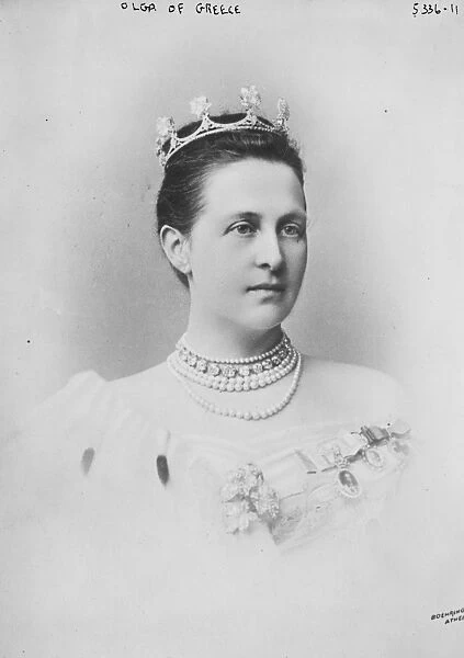 OLGA CONSTANTINOVNA (1851-1926). Grand Duchess of Russia and Queen of Greece