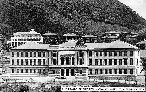 PANAMA: NATIONAL INSTITUTE. The National Institute in Panama City. Postcard, c1910