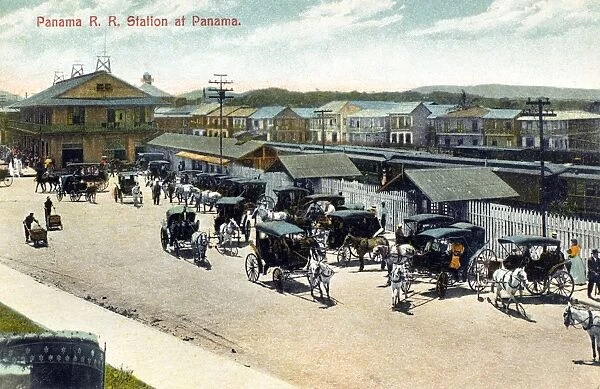 PANAMA: RAILROAD STATION. The station of the Panmanian Railroad in Panama City
