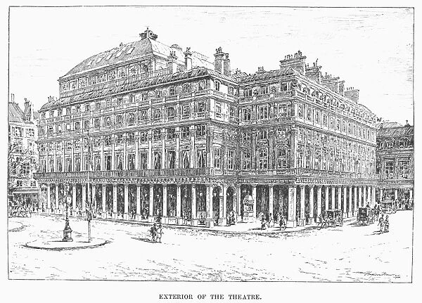 PARIS: COMEDIE FRANCAISE. Theater of the Comedie Francaise, Paris, France. Line engraving, American, 1887