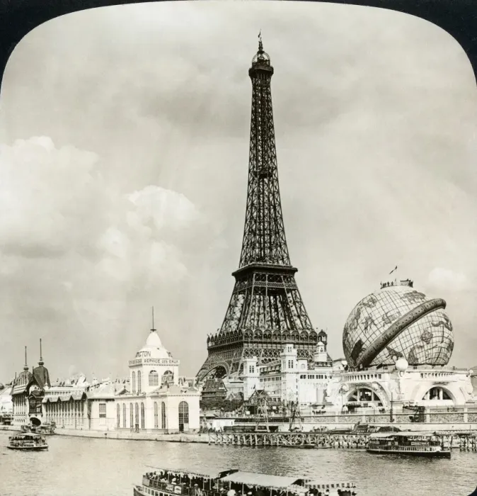 Framed Print : Eiffel Tower Print, 1900