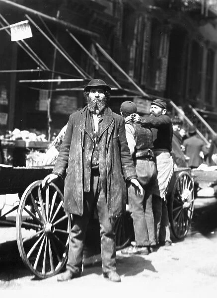 PEDDLER, EARLY 1900s. Photographed on the Lower East Side of New York City in the