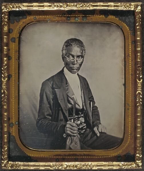 PHILIP COKER (?-1868). Chaplain of the Senate of Liberia. Daguerreotype by Augustus Washington