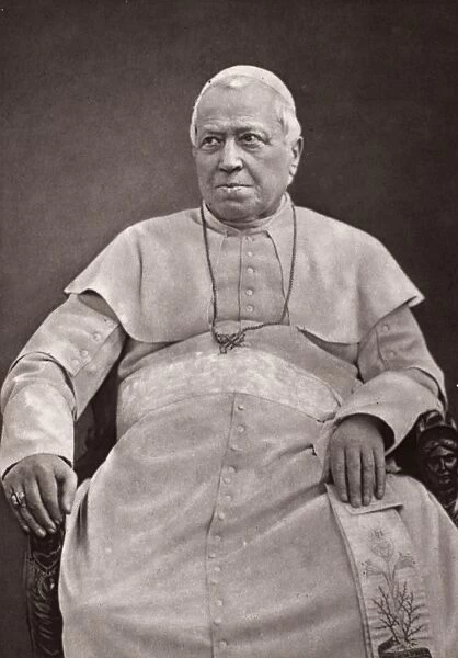 POPE PIUS IX (1792-1878). Pope, 1846-1878. Photographed in 1875 at the Vatican