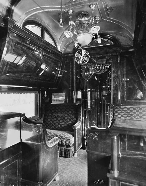 PULLMAN CAR: EL FLEDA. Interior of the private railroad car, El Fleda built for J