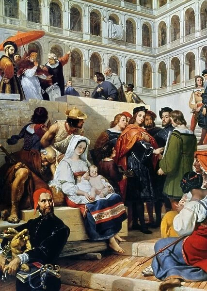RAPHAEL SANZIO (1483-1520). Italian Renaissance painter. Raphael at the Vatican