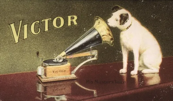 teammike　victor his masters voice RCA VICTOR TRADEMARK. His Masters Voice Print, 1906. Art Prints