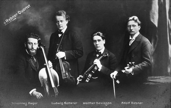 REBNER QUARTET, c1910. German string quartet. Left to right: Johannes Hegar, Ludwig Natterer