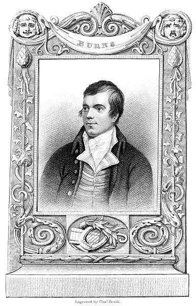 ROBERT BURNS (1759-1796). Scottish poet. Line and stipple engraving, English, c1800