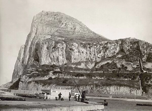 ROCK OF GIBRALTAR. Photograph, late 19th century