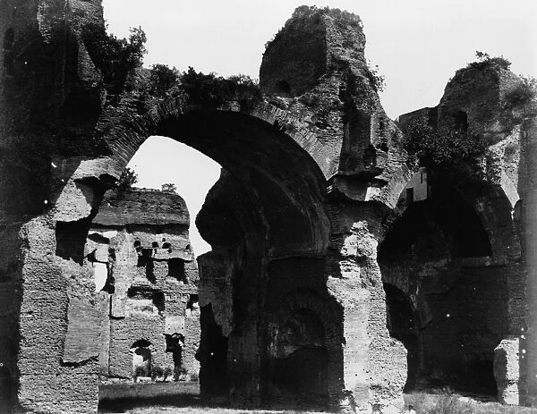 ROME: BATHS OF CARACALLA. Ruins of the Baths of Caracalla (Terme di Caracalla) at Rome