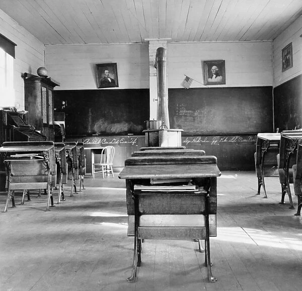 RURAL CLASSROOM, 1939. Interior of a one-room schoolhouse with seven pupils enrolled