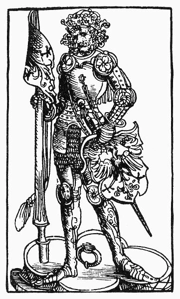 SAINT WENCESLAUS (c907-929). Patron saint of Bohemia. Woodcut