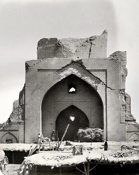 SAMARKAND: MADRASA. The 15th century madrasa of Bibi Khanym at Samarkand, Uzbekistan