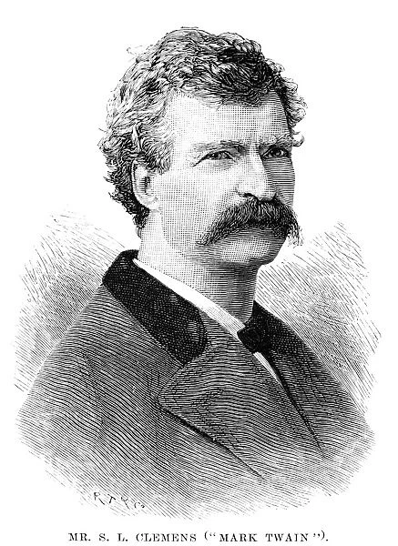 SAMUEL LANGHORNE CLEMENS (1835-1910). Mark Twain. American writer and humorist. Line engraving, 1891, after a photograph
