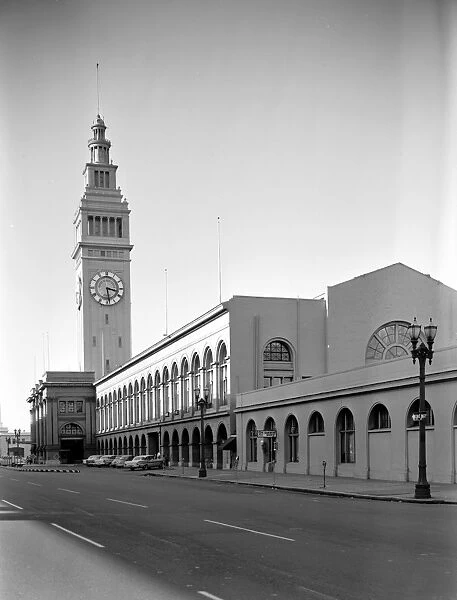 SAN FRANCISCO, 1960. The Ferry Building on Embarcadero and Market Street in San Francisco