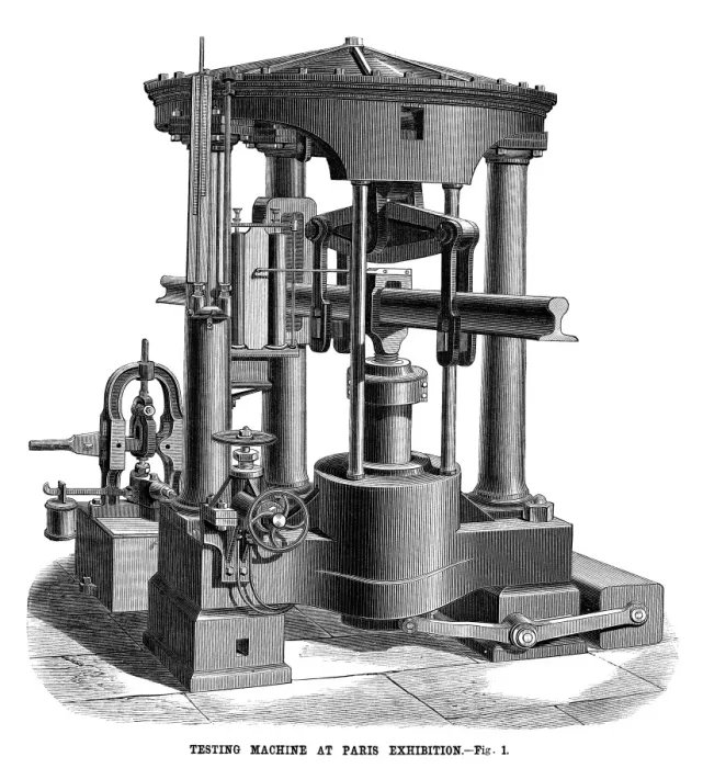 Framed Print : Testing Machine Print, 1878 Engraving Framed Print : Testing Machine Print, 1878 Engraving