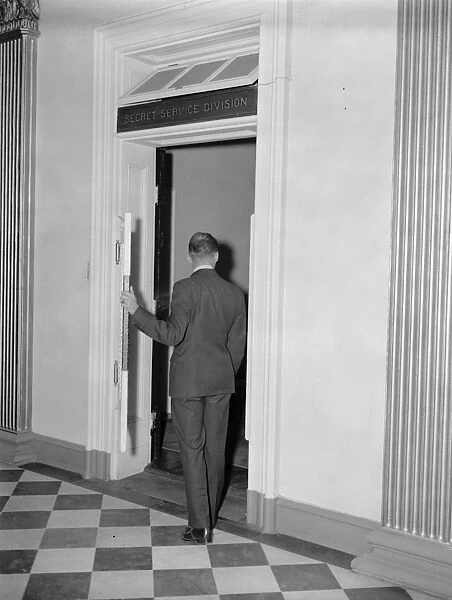 SECRET SERVICE, 1938. Entrance to the headquarters of the U