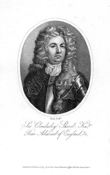 SIR C. SHOVELL (1650-1707). English naval commander. English aquatint engraving, early 19th century