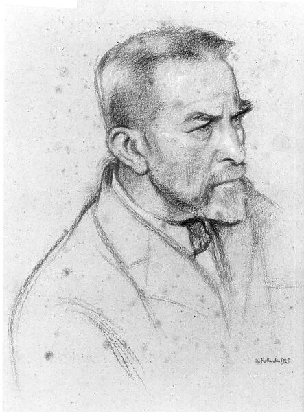 SIR JAMES GEORGE FRAZER (1854-1941). Scottish anthropologist. Drawing, 1925, by W