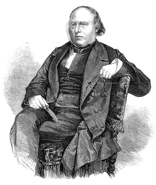 SIR ROWLAND HILL (1795-1879). English postal authority. Wood engraving, 1860
