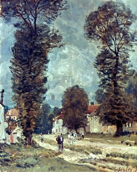 SISLEY: ROAD, 1875. The Road to Versailles. Oil on canvas, 1875, by Alfred Sisley