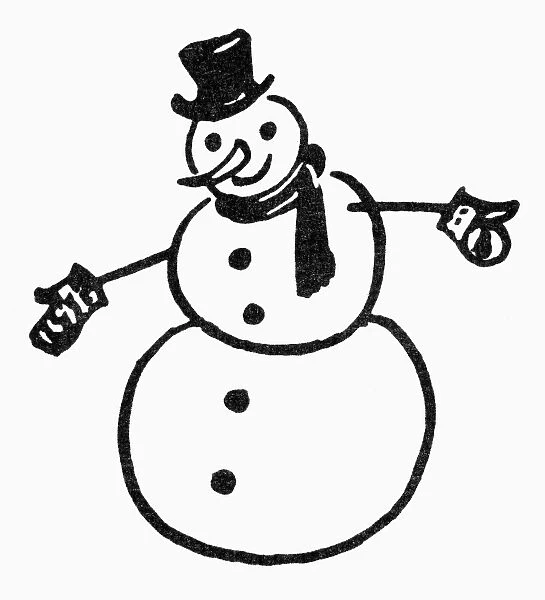 SYMBOL: SNOWMAN. A snowman, a symbol for winter