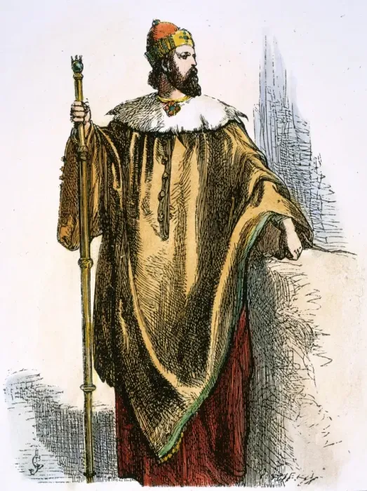 Framed Print : Print of Prospero in Magic Robes Framed Print : Print of Prospero in Magic Robes