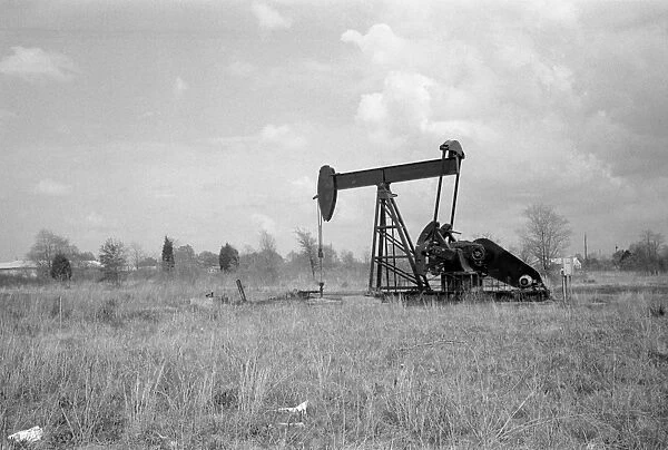 TEXAS: OIL PUMP, 1973. Oil pump at Tyler, Texas. Photographed by Warren Leffler, 1973